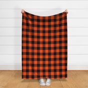 3" buffalo check - orange and black