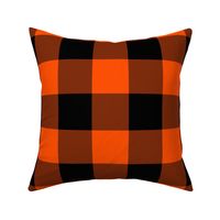 3" buffalo check - orange and black