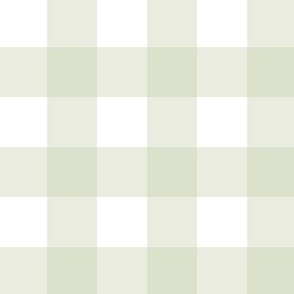 Ecru Gray  gingham check - 2 inch check