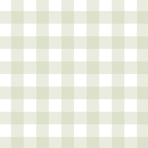 Ecru Gray  gingham check - 1 inch check