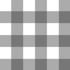 Gunmetal Gray Gingham Plaid - 2 inch check