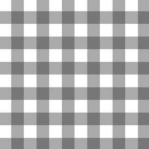 Gunmetal Gray Gingham Plaid - 1 inch check