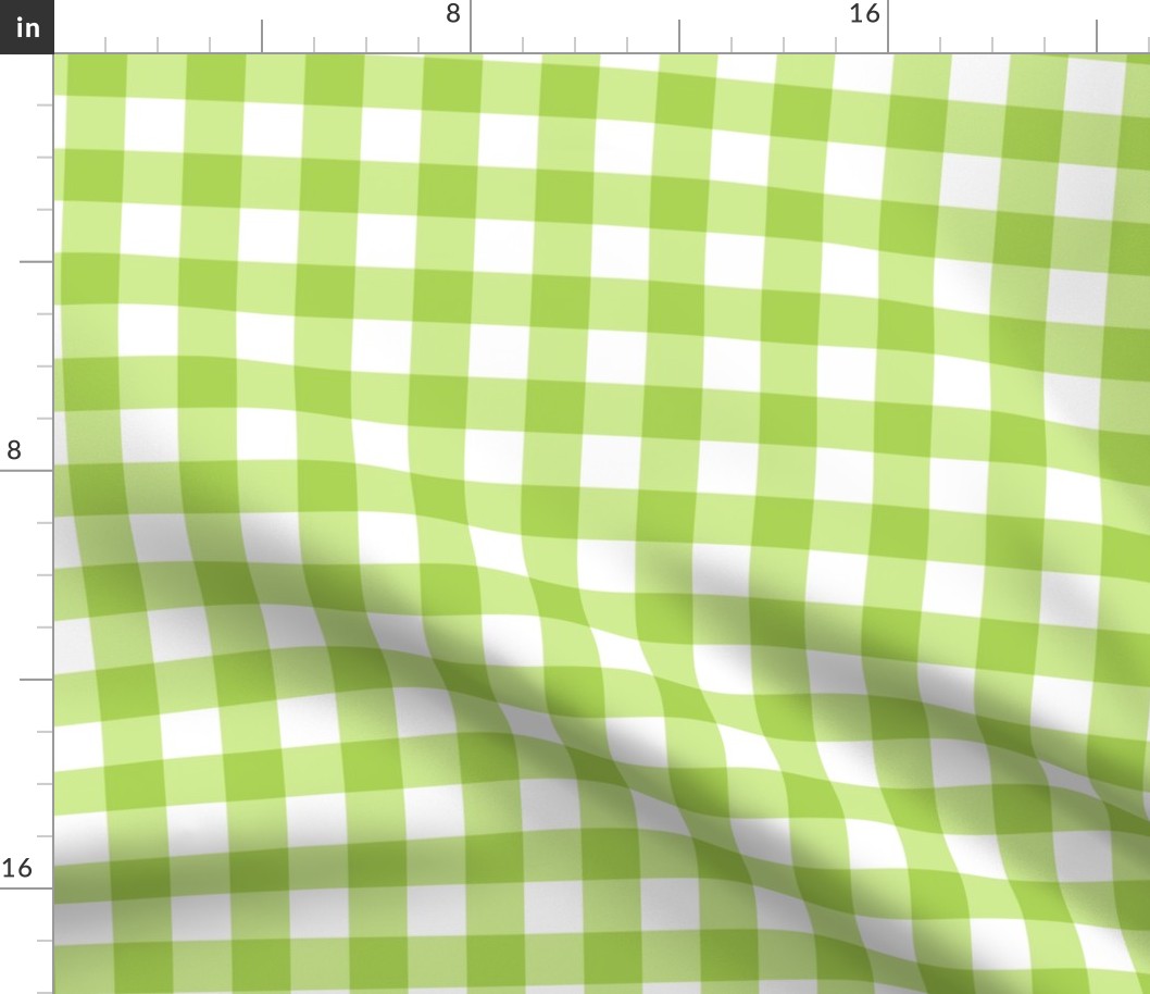 Spring Green  Gingham Plaid - 2 inch check