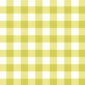 Mustard Yellow  Gingham Plaid 1 inch check