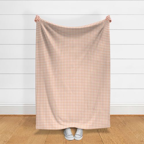 Pastel orange peach 1 inch gingham