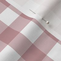 Soft rose pink 2 inch gingham pattern