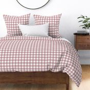 Soft rose pink 2 inch gingham pattern