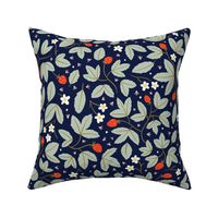 strawberries on navy large