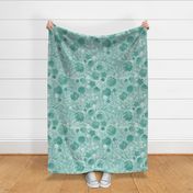Under the Sea  - Turquoise - Large Scale