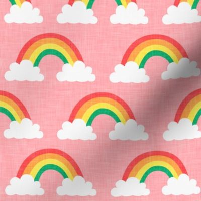 rainbows -  rainbows and clouds - pink - LAD20