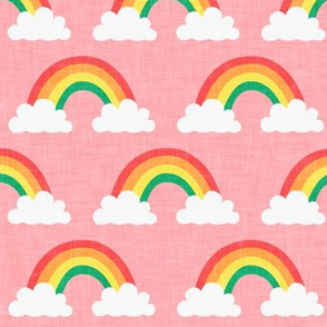 rainbows -  rainbows and clouds - pink - LAD20
