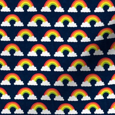 (small scale) rainbows -  rainbows and clouds - navy - LAD20