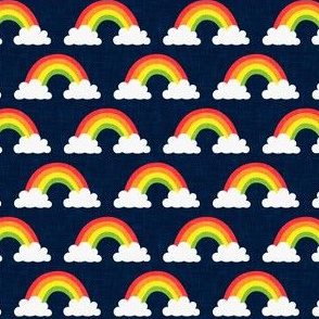 (small scale) rainbows -  rainbows and clouds - navy - LAD20