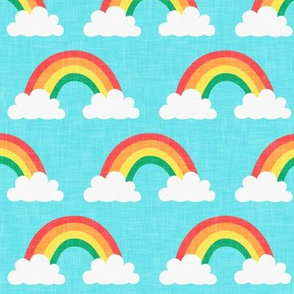rainbows -  rainbows and clouds - bright blue - LAD20