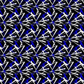 Abstract triangles blue and white small