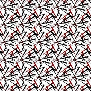 Abstract triangles red and black small