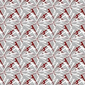 Abstract triangles red and gray small