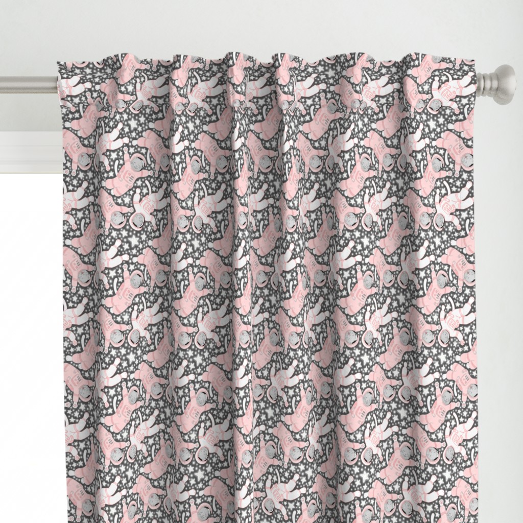 Milky Way Purradise - pale coral pink and white on grey 