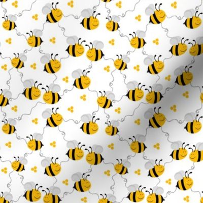 Happy Bees - White