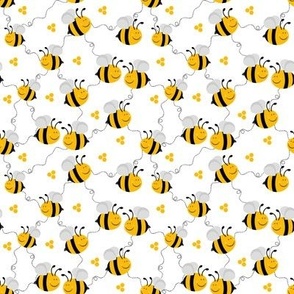 Happy Bees - White