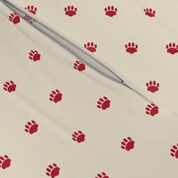 Bookstore cats border print paws straw