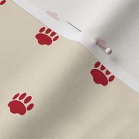 Bookstore cats border print paws straw