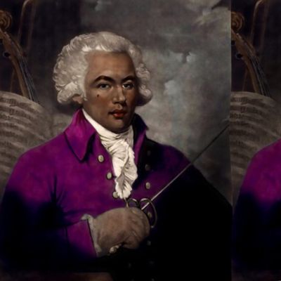 Chevalier de Saint Georges African descent POC classical music composer musician violinist fencer sword baroque musical notes portraits black man knight Colonel French France  people of color 17th century Victorian  handsome good looking beauty mark white