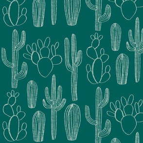 AZ Cacti - Outline on Emerald