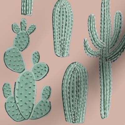 AZ Cacti on Dusty Peach