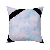  Ultra Jumbo "Cotton Candy" Color Watercolor Mermaid Scales in Black
