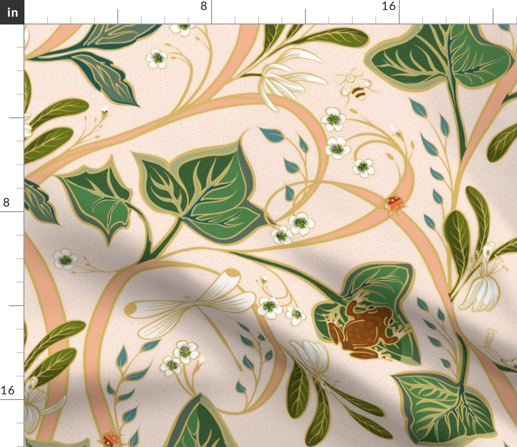 Royal Garden Art Nouveau | Peach + Blush #f8e2d4