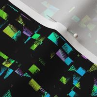 Medium - Mardi Gras Confetti on  Black Background