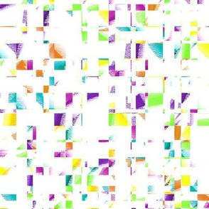 Medium - Mardi Gras Confetti Checks in Purple - Aqua - Green - Yellow