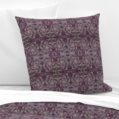 purple silver damask