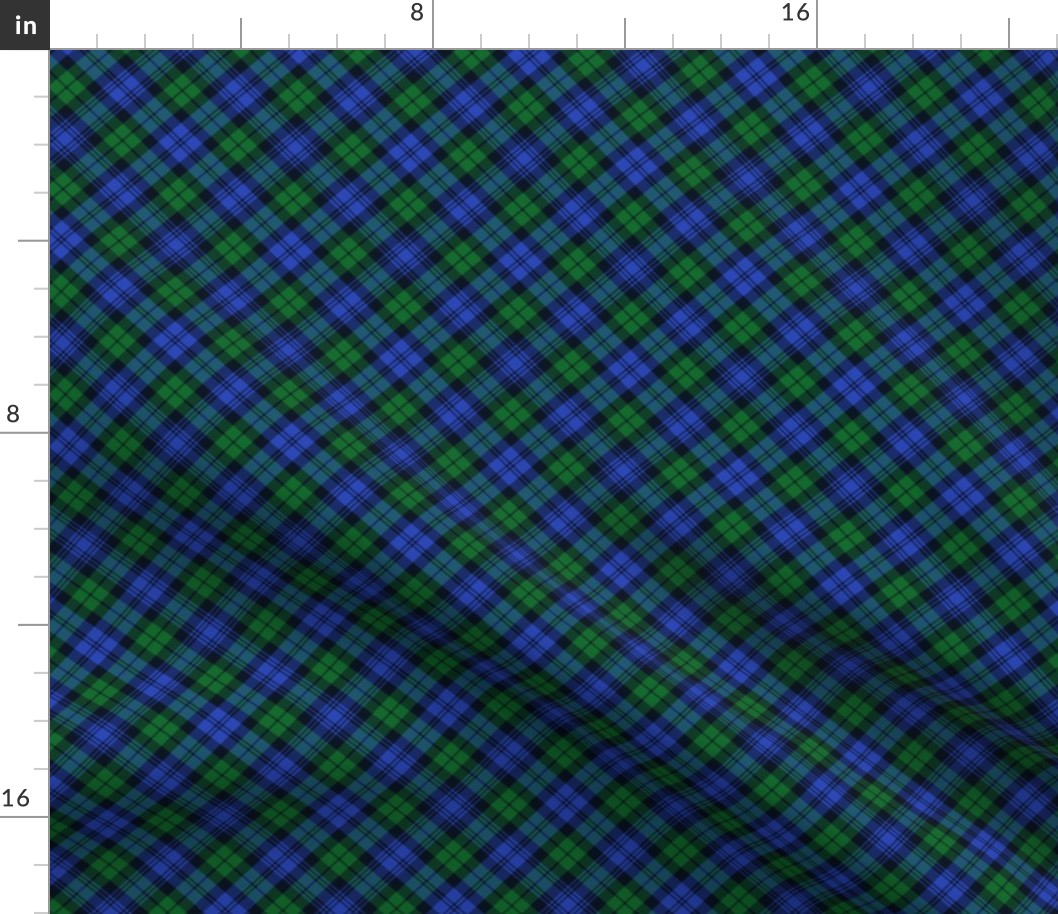Campbell 1739 tartan, 3" diagonal, modern colors