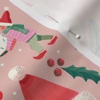 Christmas Santa and Elves Present Prep  - Blush