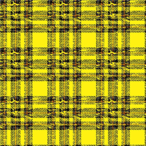 safety plaid yellow worn