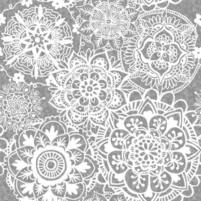 Soft Grey Mandala Pattern