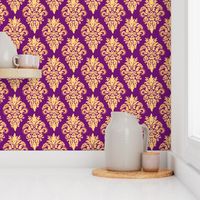 Purple and Gold Damask