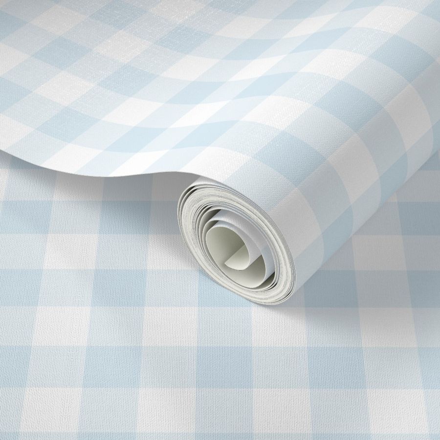 Light Blue Buffalo Check - 2 inch Gingham Plaid