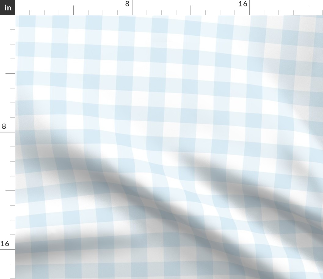 Light Blue Buffalo Check - 2 inch Gingham Plaid