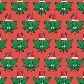 Cannabis Santa Hat Red