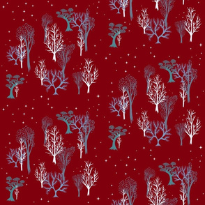 Starry Woods Christmas Red (small)