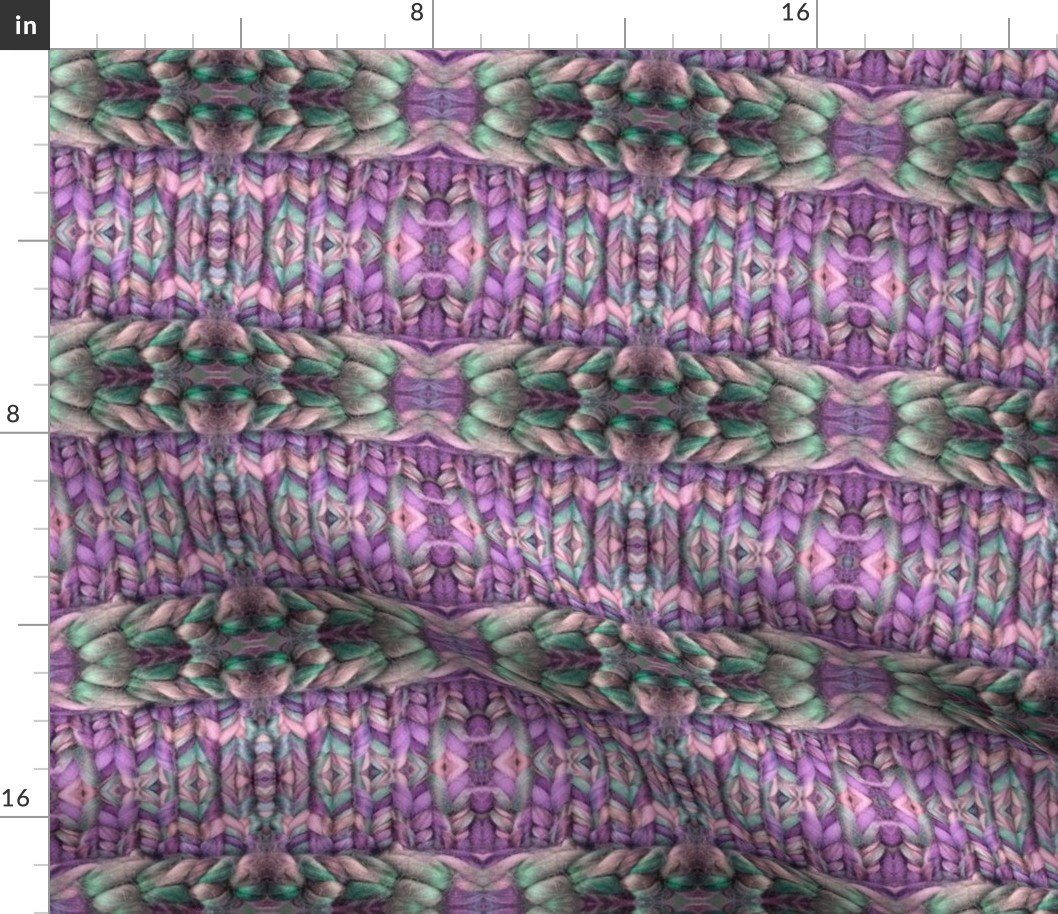 Knit Belting in Purples & Pinks