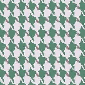 Houndstooth-Light Pink Green Preppy