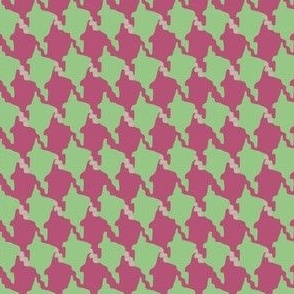 Houndstooth-Pink Green Preppy