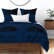 Vintage Printable Molehill - Navy and Black