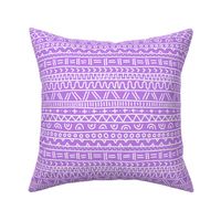 Sketched Tribal Stripes White on Purple