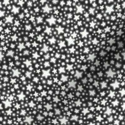 Glow in the dark stars - black and white 