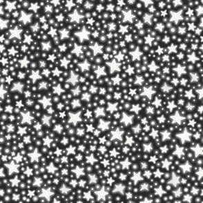 Glow in the dark stars - black and white 